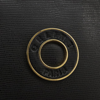 Celine Circle Logo Handbag Leather