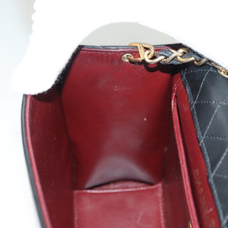 Chanel Vintage Trapezoid CC Flap Bag Leather