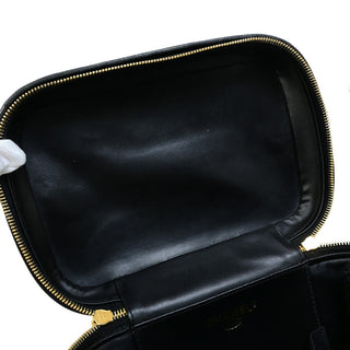 Chanel Vintage Timeless Cosmetic Case with Mirror Caviar