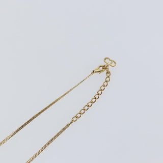 Christian Dior CD Ribbons Pendant Necklace Metal