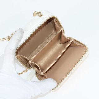 Chanel CC Zip Around Clutch with Chain Quilted Metal and Lambskin