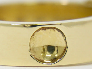 Louis Vuitton Empreinte LV Band Ring 18K Yellow Gold