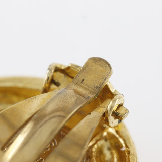 Chanel Vintage Round CC Clip-On Earrings Metal