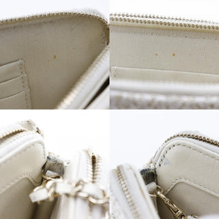 Chanel Deauville Double Zip Clutch with Chain Raffia