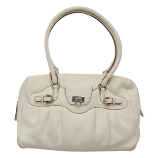 Salvatore Ferragamo Gancini Buckle Shoulder Bag Leather