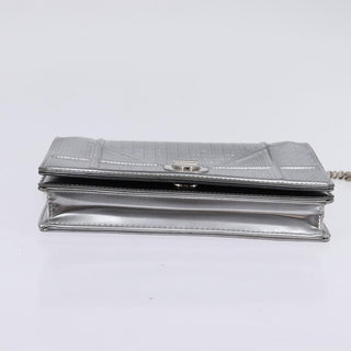 Christian Dior Diorama Wallet on Chain Metallic Distressed Calfskin