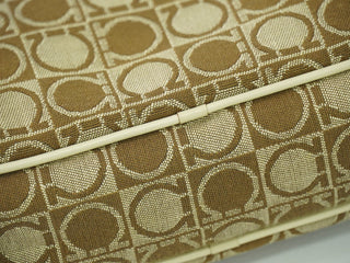 Salvatore Ferragamo Gancini Shoulder Bag Canvas