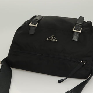 Prada Double Buckle Flap Messenger Bag Tessuto