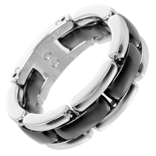 Chanel Ultra Ring 18K White Gold and Ceramic with Diamond