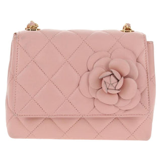 Chanel Vintage Camellia Flap Bag Quilted Lambskin