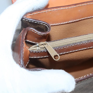 Celine Vintage Convertible Top Handle Bag Macadam Coated Canvas