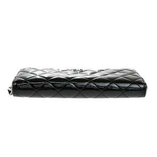 Chanel Brilliant Zip Around Wallet Quilted Patent