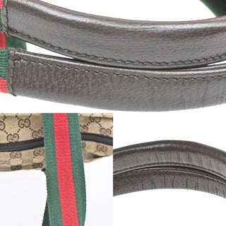 Gucci Web Zip Tote GG Canvas