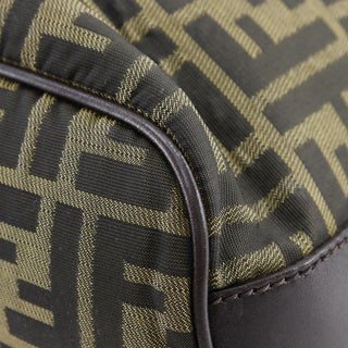 Fendi Zip Around Messenger Bag Zucca Canvas