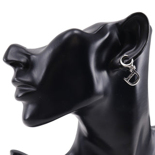Christian Dior CD logo clip earrings Silver -plated metal