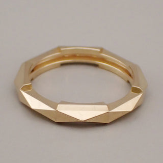 Gucci Link to Love Studded Ring 18K Yellow Gold