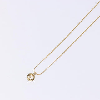 Christian Dior CD Round Pendant Necklace Metal