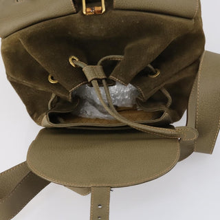 Gucci Vintage Bamboo Backpack Suede
