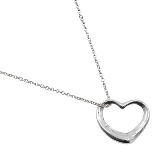 Tiffany & Co. Elsa Peretti Open Heart Pendant Necklace Sterling Silver