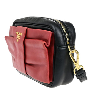 Prada Bow Camera shoulder Bag Leather