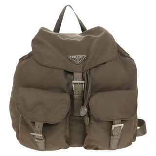 Prada Vela Double Front Pocket Backpack Tessuto with Saffiano Leather