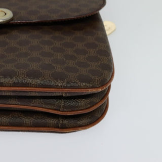 Celine Vintage Macadam Shoulder Bag Canvas and Leather