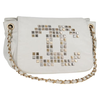 Chanel Mosaic CC Accordion Flap Bag Studded Leather