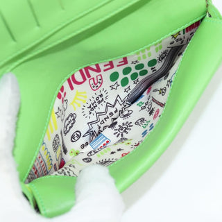 Fendi Wallet on Chain Logo Embossed Leather