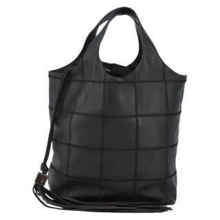 Chanel Square Stitch Tassel Hobo Quilted Leather