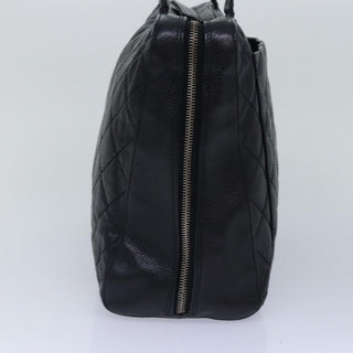 Chanel Vintage CC Zip Around Bowler Bag Quilted Caviar