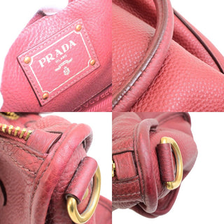 Prada Front Zip Convertible Satchel Vitello Daino