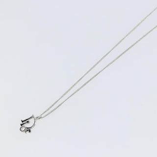 Christian Dior Logo Pendant Necklace Metal
