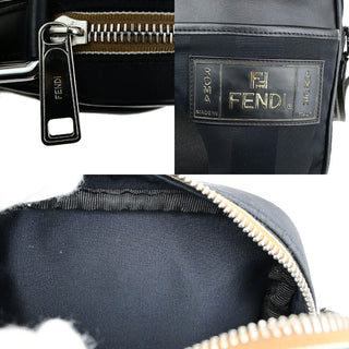 Fendi Logo Patch Messenger Bag Pequin Nylon