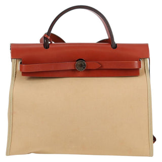 Hermes Herbag Zip Leather and Toile