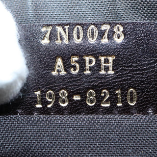 Fendi Mania Logo Zip Pouch Inlaid Leather