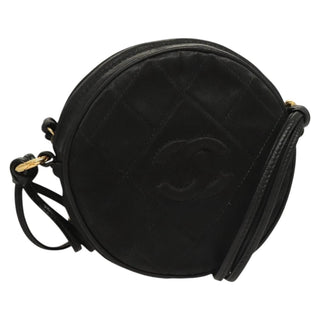 Chanel Vintage Round Tassel Crossbody Bag Quilted Satin