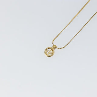 Christian Dior CD Pendant Necklace Metal