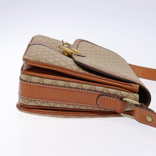 Celine Vintage Macadam Shoulder Bag Canvas and Leather