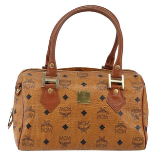 MCM Visetos Handbag Canvas and Leather