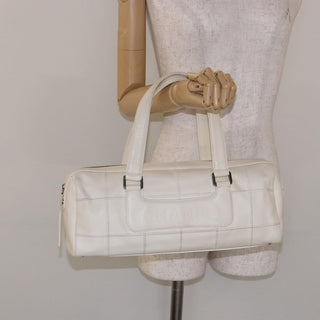 Chanel Square Stitch Duffle Bag Quilted Caviar