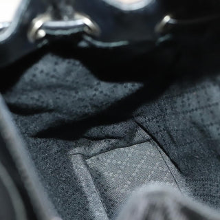 Gucci Vintage Bamboo Backpack Nylon and Patent Leather