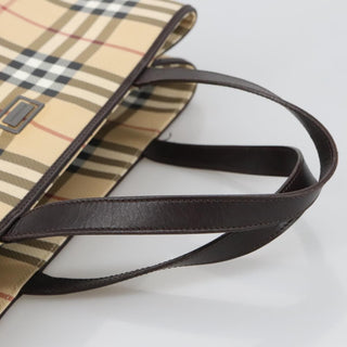 Burberry Top Handle Tote Haymarket Coated Canvas
