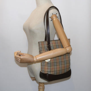 Burberry Nova Check Tote Leather