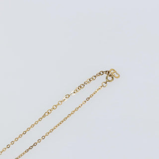 Christian Dior Round Logo Pendant Necklace Metal