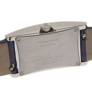 Tiffany & Co. East West 2-Hand Quartz Watch Stainless Steel and Leather