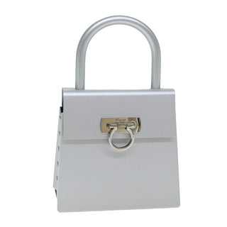 Salvatore Ferragamo Gancini Convertible Top Handle Bag STAINLESS STEEL
