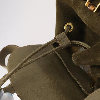 Gucci Vintage Bamboo Backpack Suede