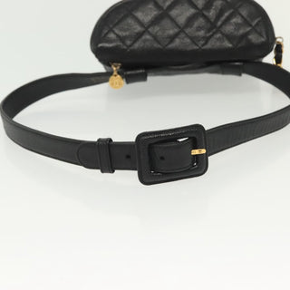 Chanel Zip Around Belt Bag Quilted Caviar