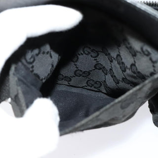 Gucci Vintage Double Belt Bag GG Canvas with Leather