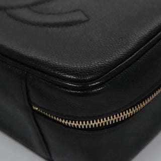 Chanel Vintage Timeless Zip Around Vanity Case Caviar